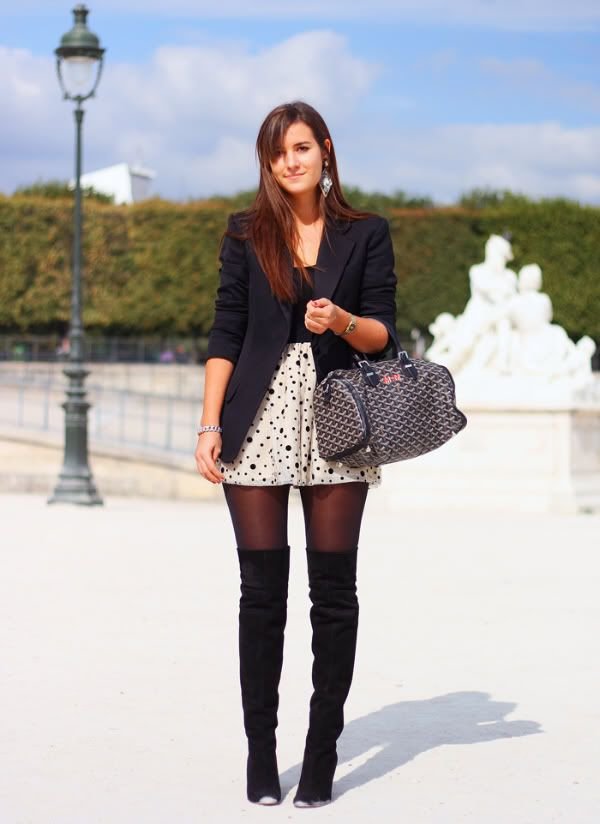 short dress with short boots